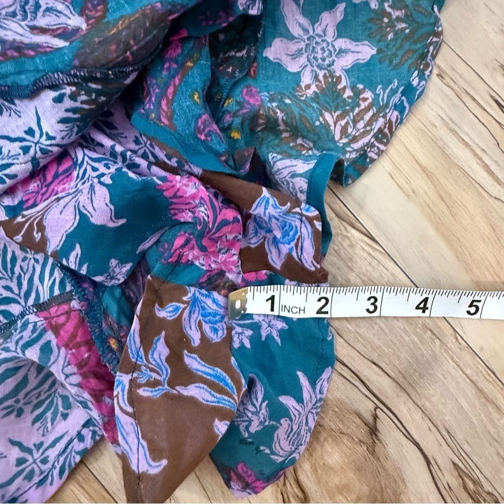 NWOT Free People Bali-Oletta Romper In Lupine Combo Size Large - Picture 12 of 14